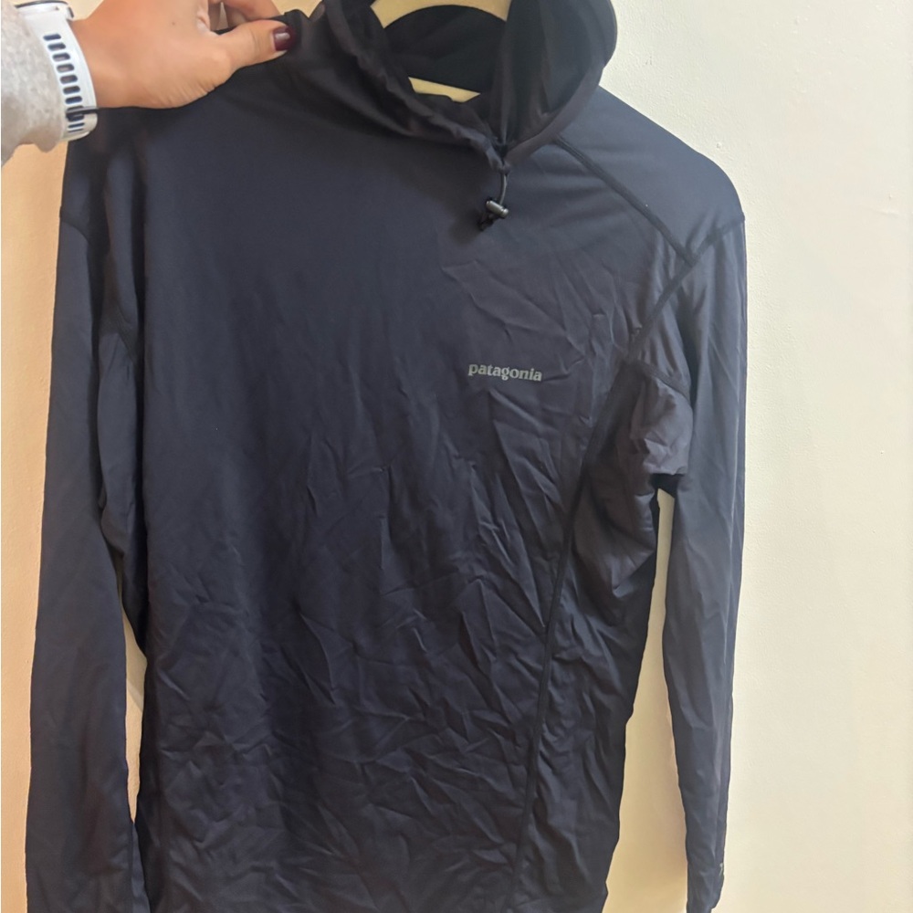 Patagonia Navy Hooded Long Sleeve Top